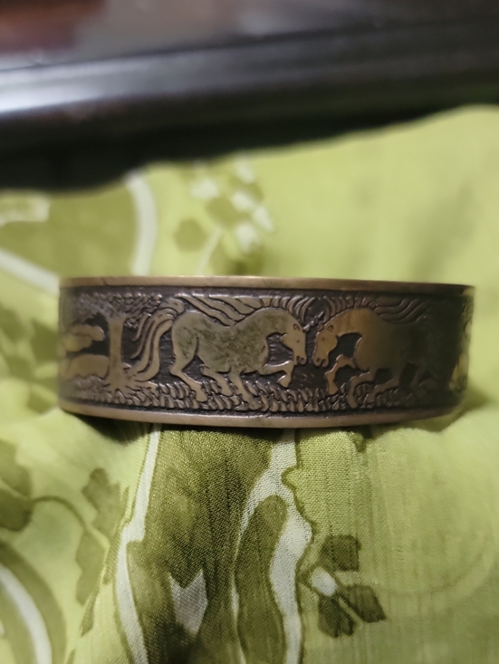 Artisan Jewelry - Artisan Bronze-Tone Horse Motif Cuff Bracelet